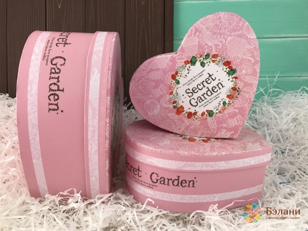 Коробка в виде сердца "Secret Garden"