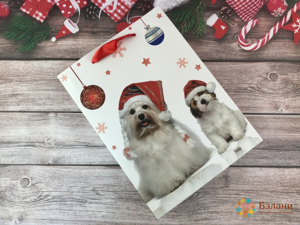 Новогодний пакет "Собачки" (S)