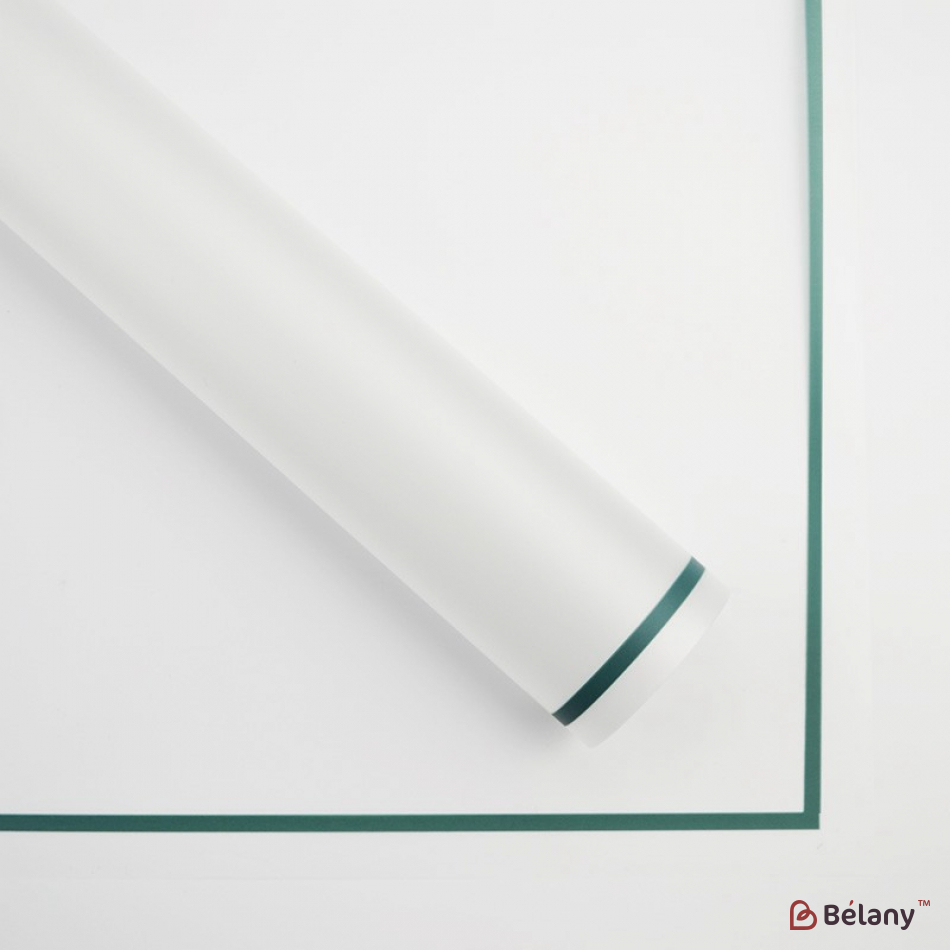 Калька напівпрозора із зеленим кантом