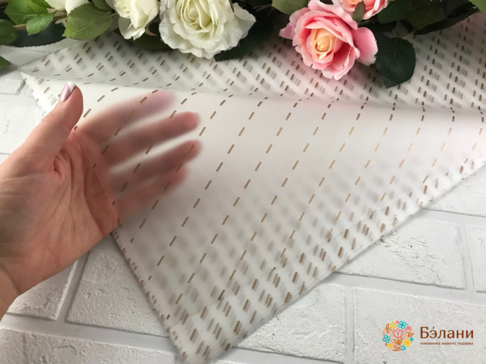 Калька "Штрихи" золотая