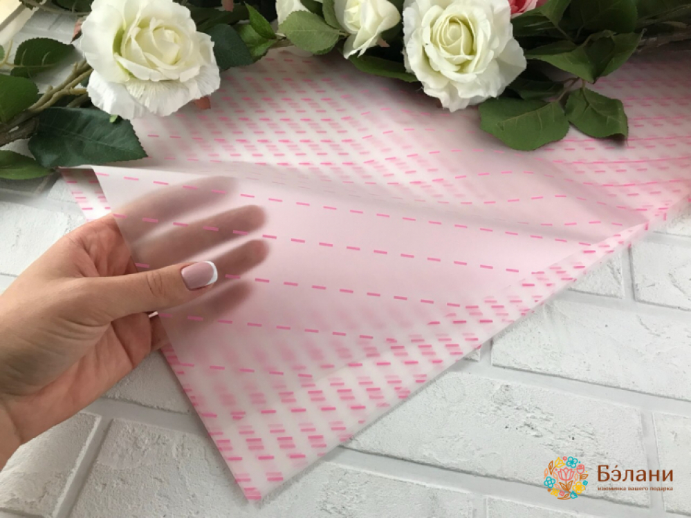 Калька "Штрихи" розовая