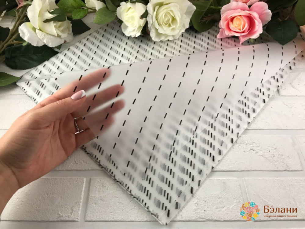 Калька "Штрихи" черная