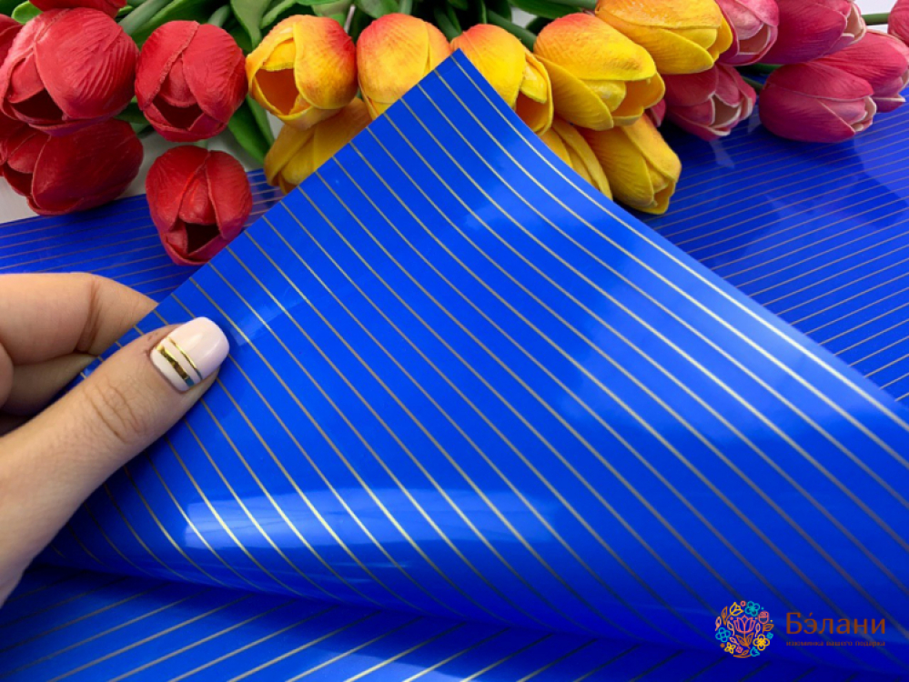 Калька "Золотые полосы" индиго