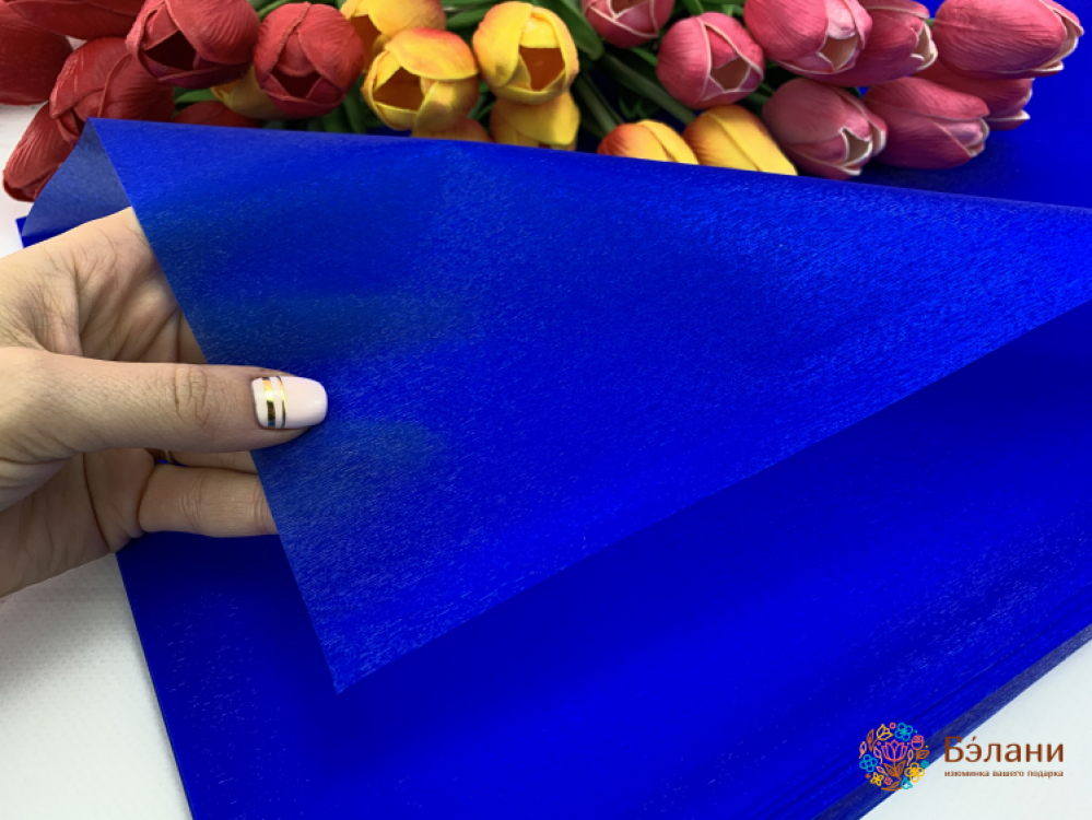 Калька "Мерцание" темно синяя