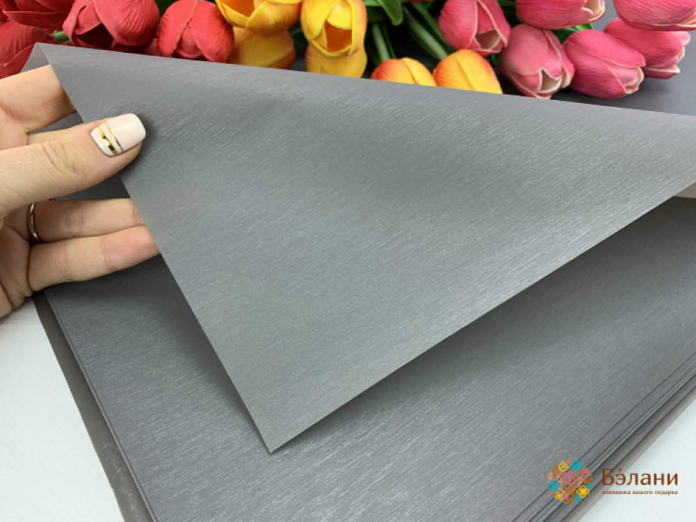 Калька "Мерцание" темно серая