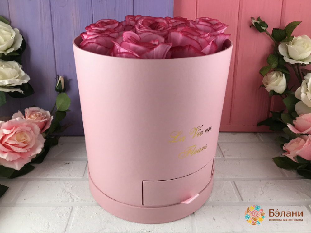 Шляпная коробка со шкатулкой (роз.)