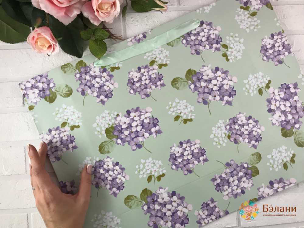 Пакет "Vintage Rose" мятный XL