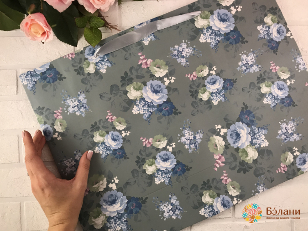 Пакет "Vintage Rose" синий XL