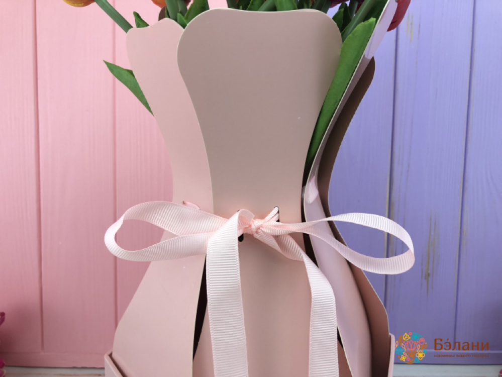 Цветочная коробка "Вазочка" со шкатулкой (роз.) | 3