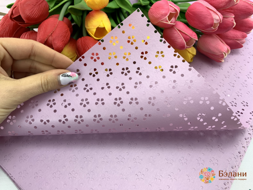 Калька "Цветочки" лиловая
