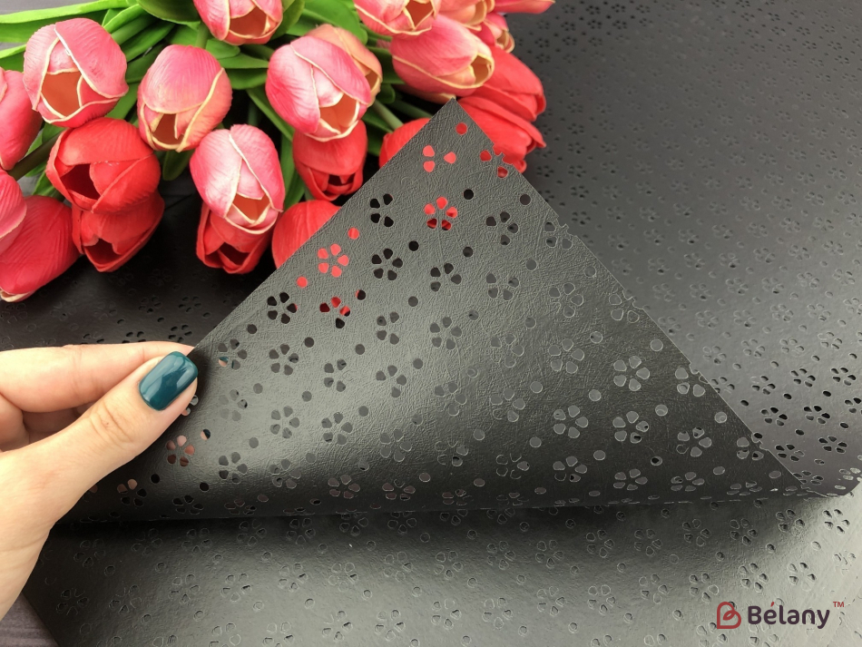 Калька "Квіточки" чорна | 2