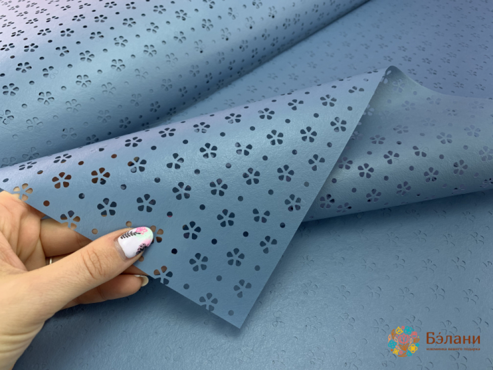 Калька "Квіточки" синя | 2