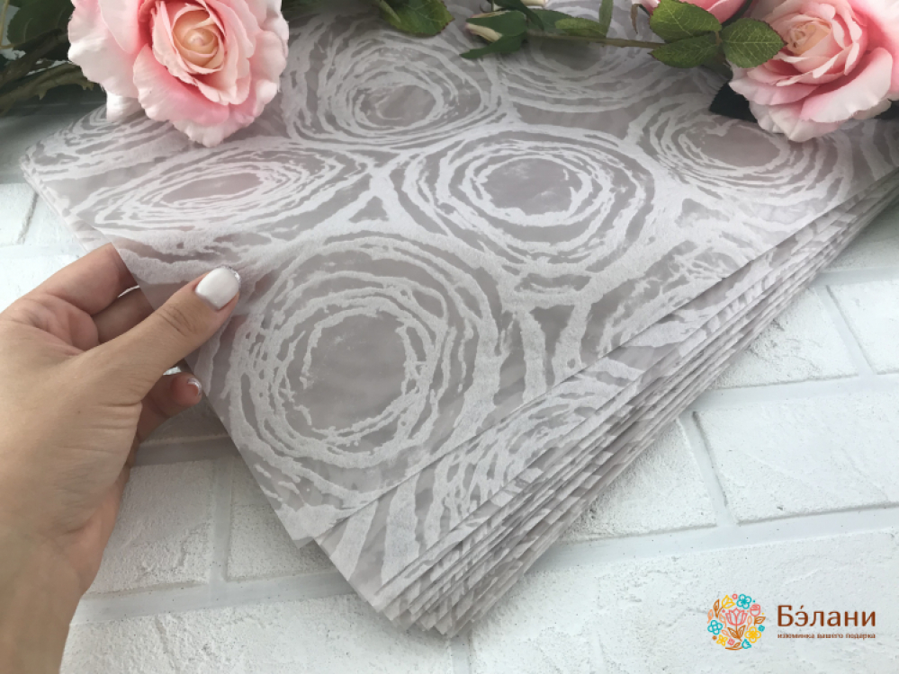 Калька "Любимые Розы" серая