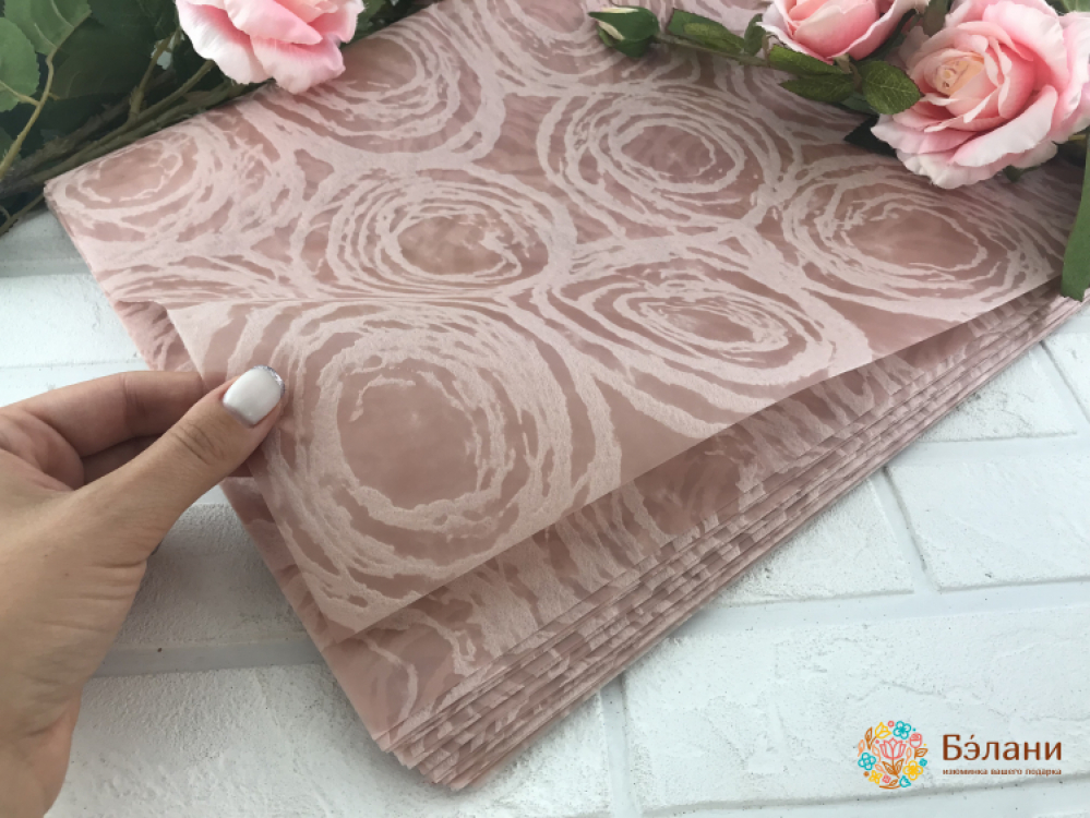 Калька "Любимые Розы" пюсовая