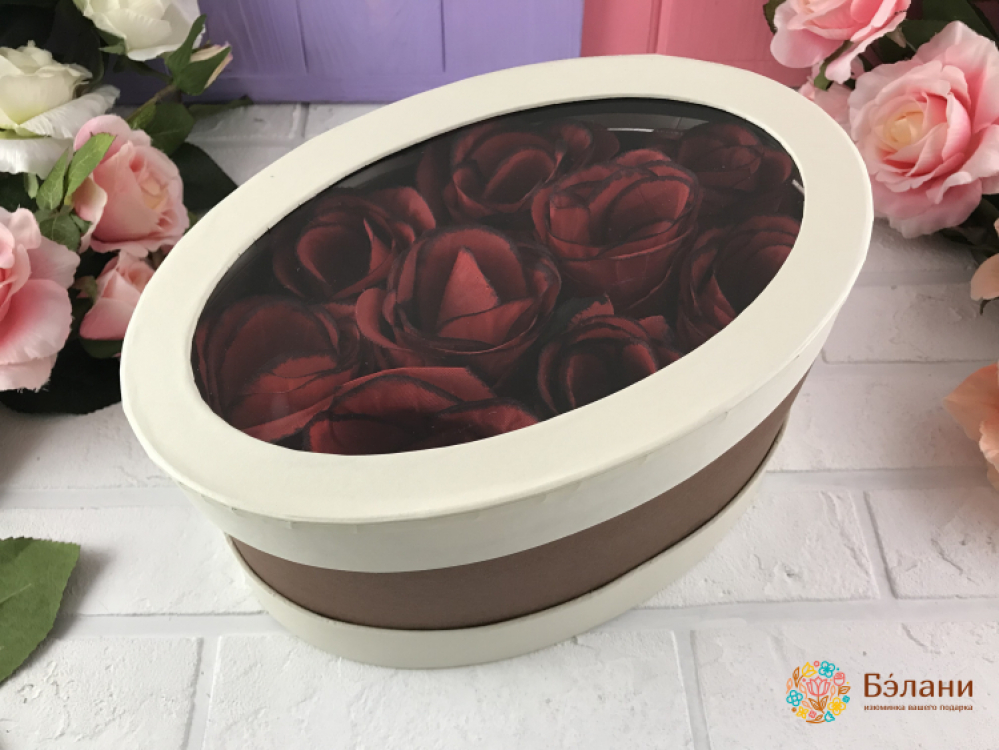 Овальна коробка "Mirror Oval" бежева