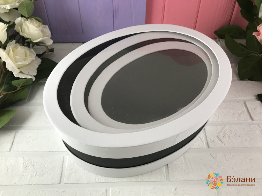 Овальная коробка "Mirror Oval" белая | 2