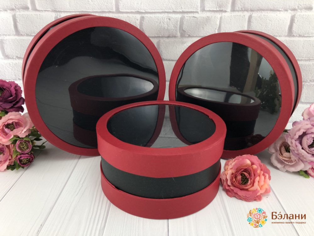 Круглая коробка "Mirror Circle" красная