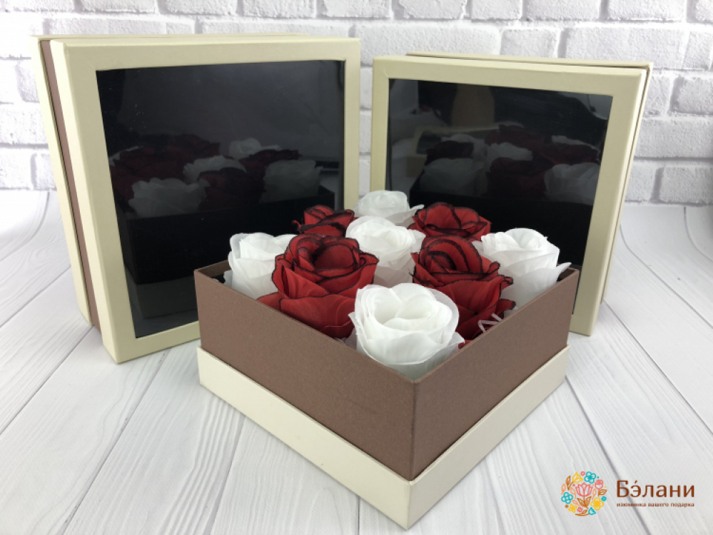 Подарочная коробка "Opacity style" бежевая