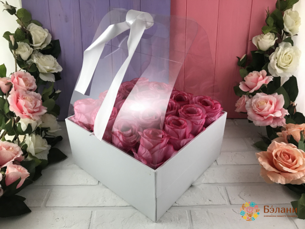 Коробка с выдвижным ящичком "Под руку с бантом" белая