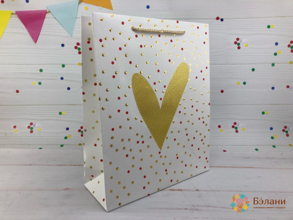 Подарунковий пакет "Space love" білий M