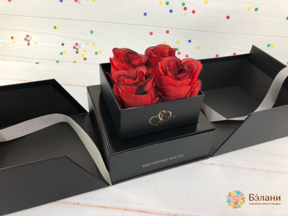 Коробка для цветов "Imperial" черная