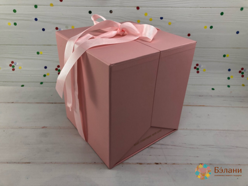 Коробка для цветов "Imperial" розовая | 2