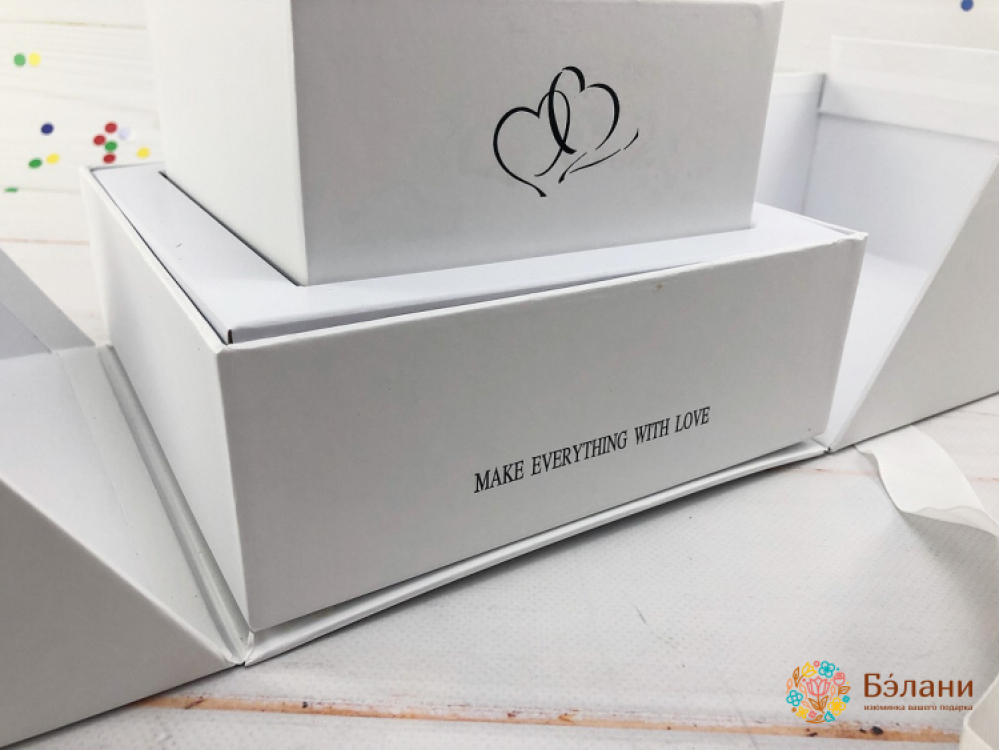 Коробка для цветов "Imperial" белый | 3