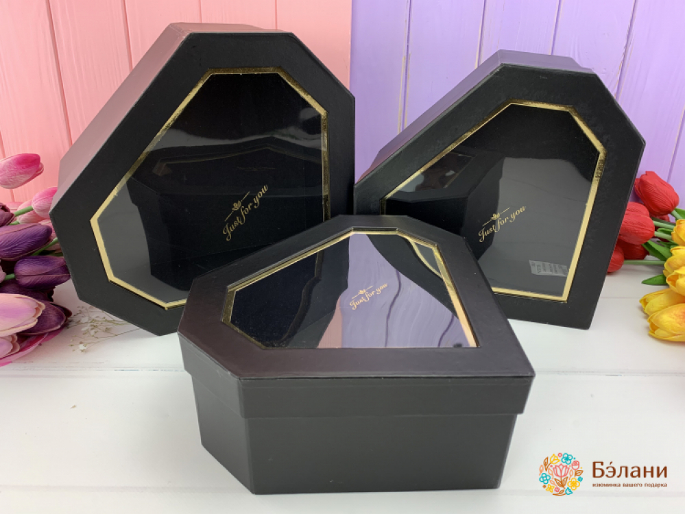 Коробка в форме сердца "Ruby" черная