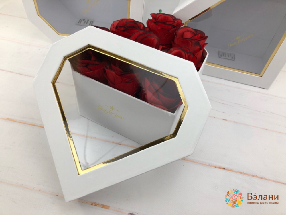 Коробка в форме сердца "Ruby" белая | 3