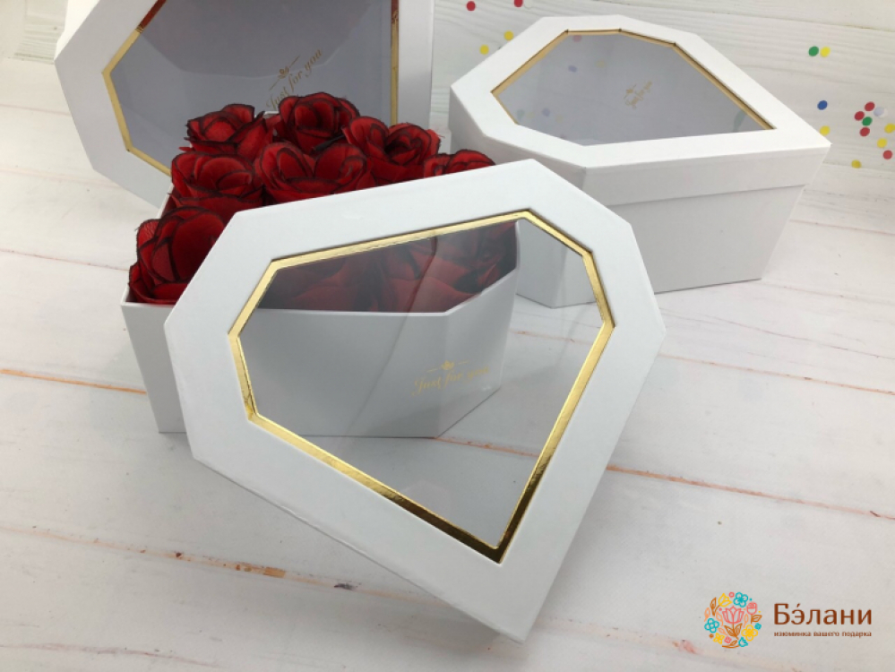 Коробка в форме сердца "Ruby" белая | 5