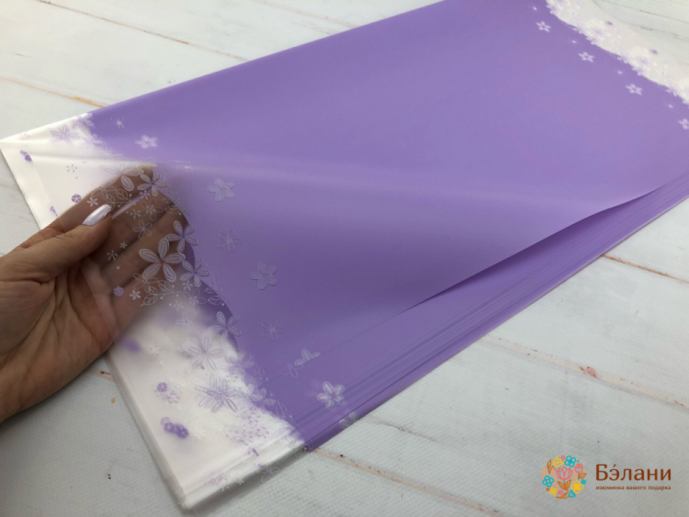 Калька "Ромашки" сиреневая