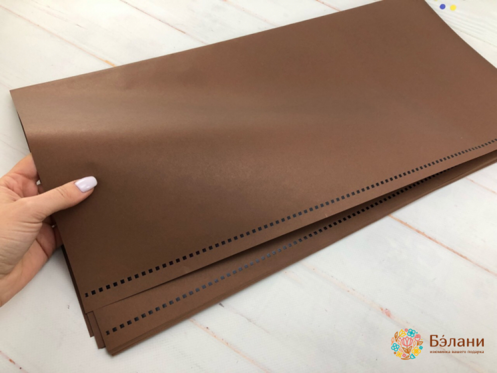 Бумага для цветов "Love is forever" шоколадная | 3