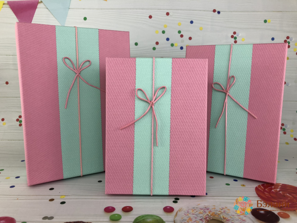 Подарочная коробка "Gum Gum" розовая