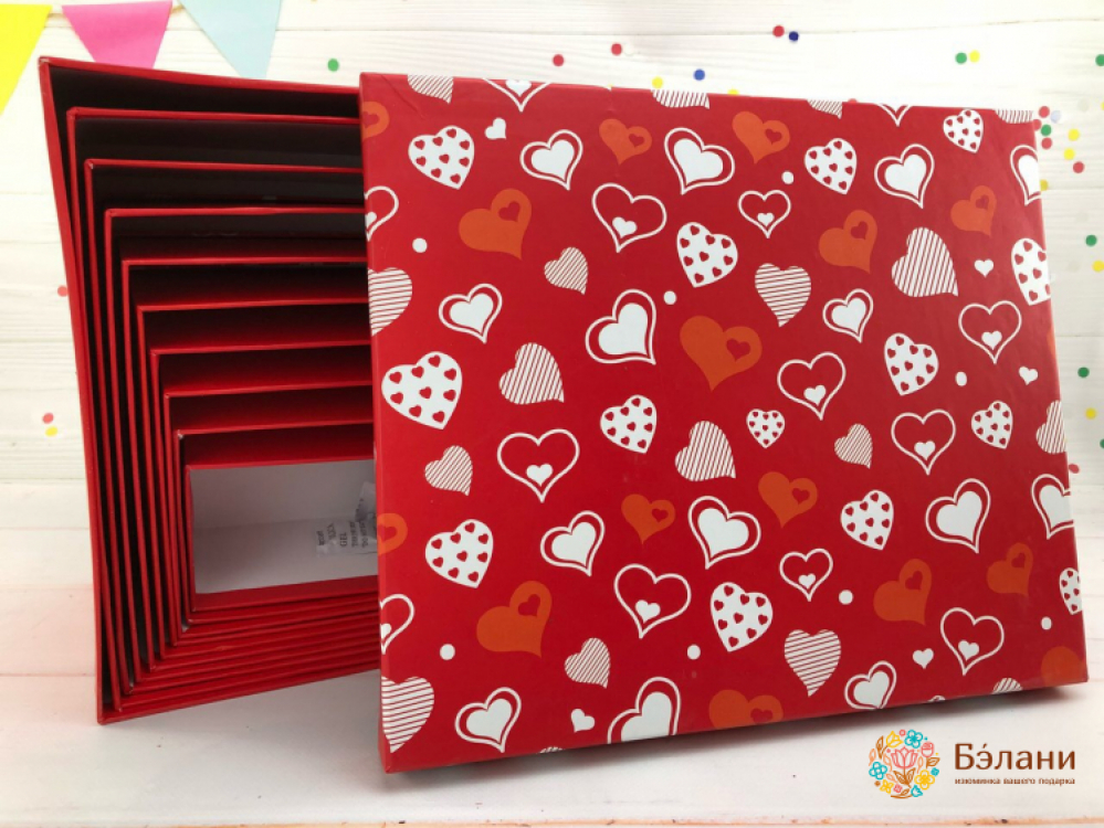 Подарочная коробка 10шт Hearts