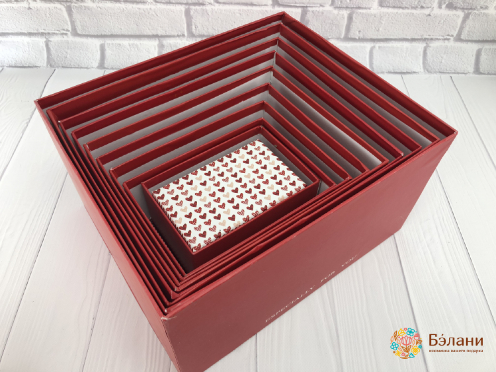 Подарочная коробка 10шт "Сердца" | 2