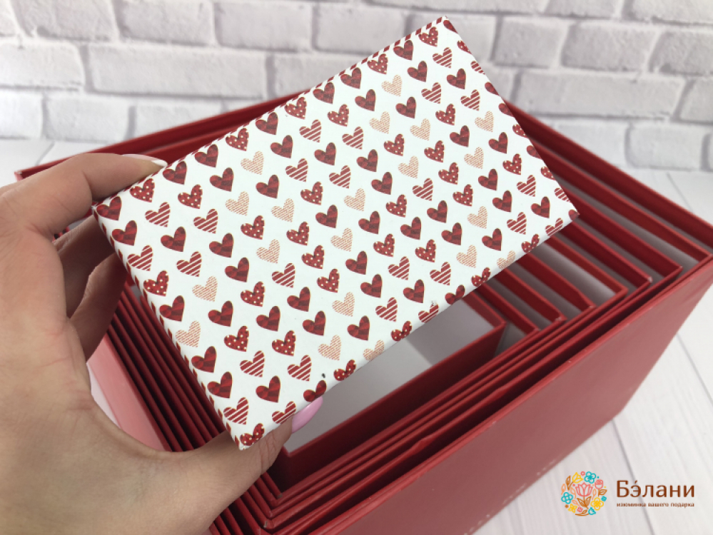 Подарочная коробка 10шт "Сердца" | 3