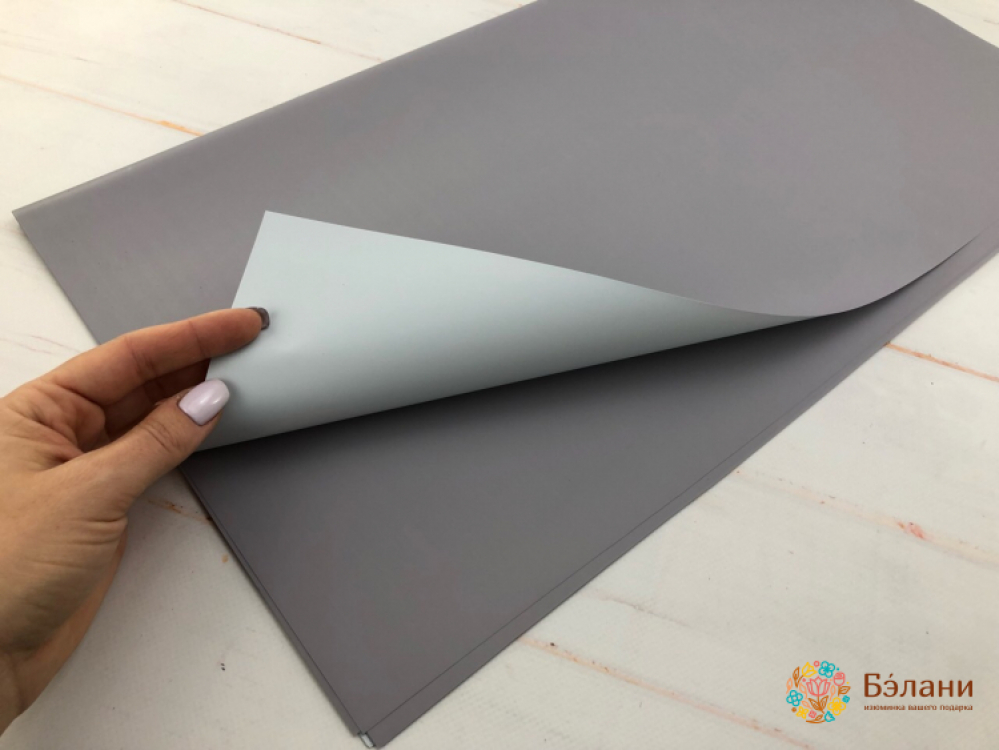 Двухсторонняя калька серо-голубая