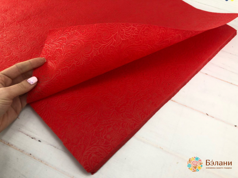 Флизелин для цветов "Rose" красный