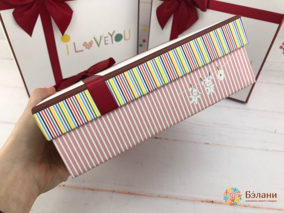 Подарочная коробка с бантом "i love you" | 3