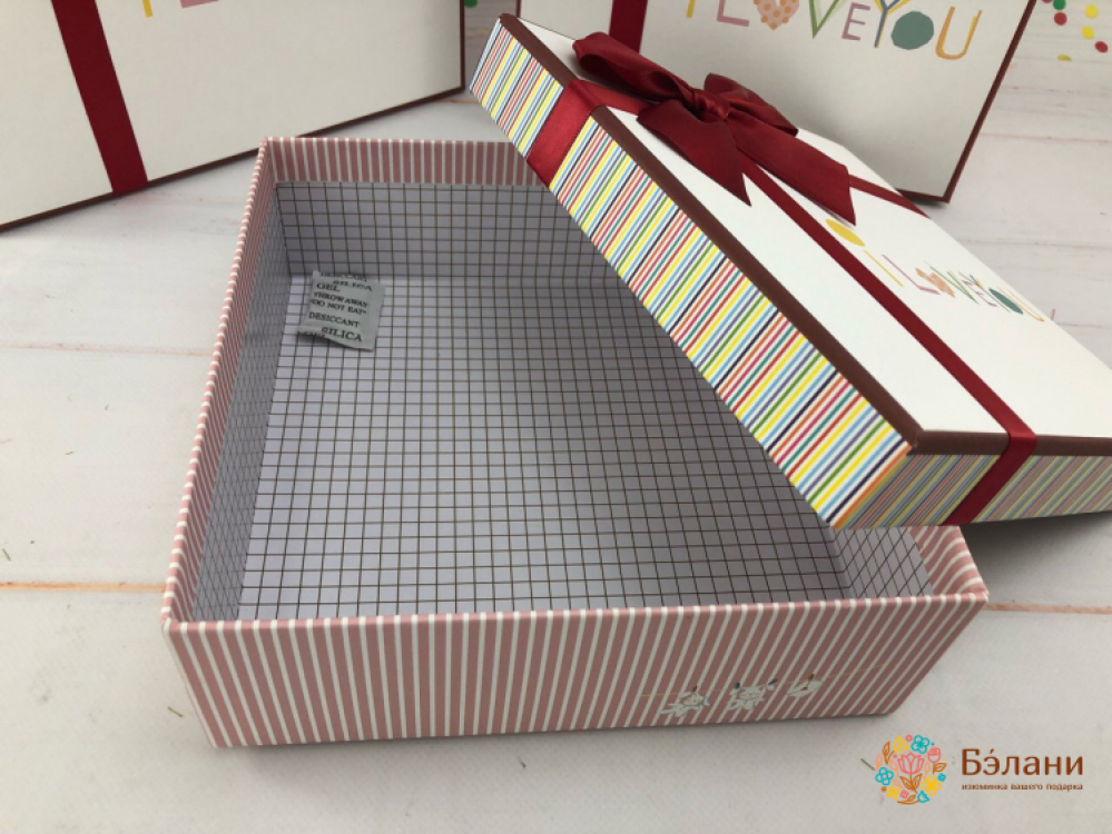 Подарочная коробка с бантом "i love you" | 4