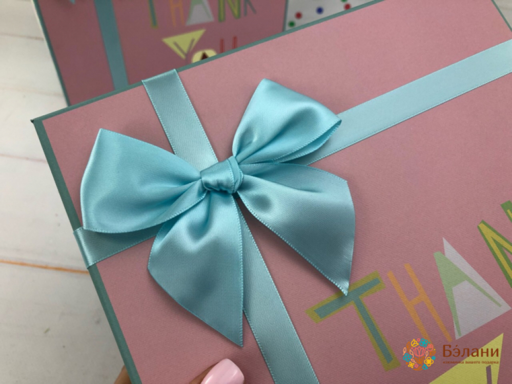 Подарочная коробка с бантом “thank you” | 3