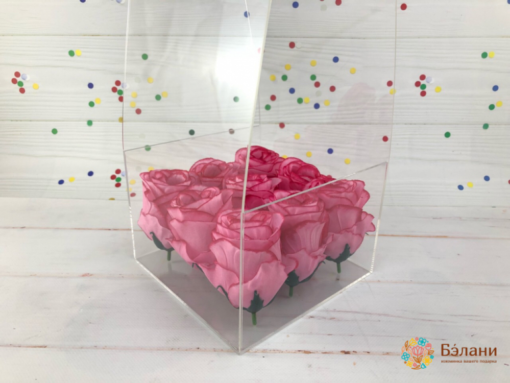 Прозрачная коробка "оргстекло" под руку 18/18/40