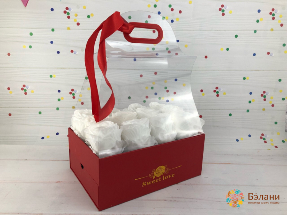 Коробка с выдвижным ящичком "Sweet Love" красный