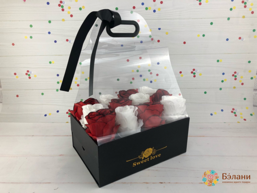 Коробка с выдвижным ящичком "Sweet Love" чёрная