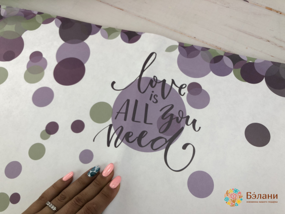 Бумага для цветов "Bubbles" серая | 3