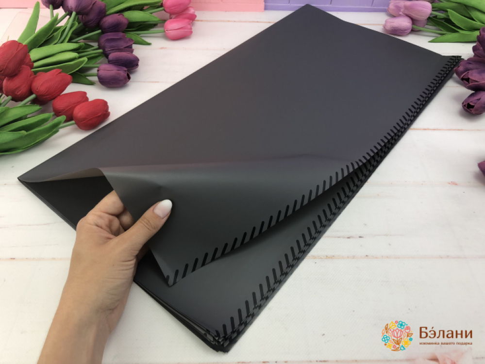 Калька для цветов "Арабеска" светло-серая