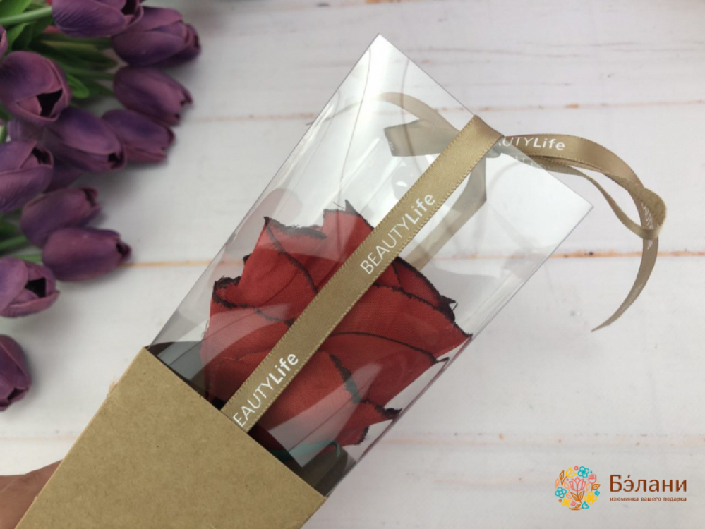 Коробочка для розы, складная (крафт) | 3