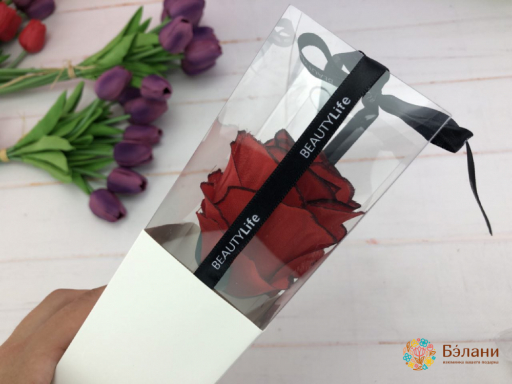 Коробочка для троянди, складана (біла) | 3