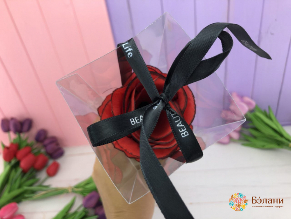 Коробочка для троянди, складана (біла) | 4