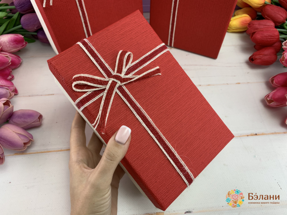 Подарочная коробка "Изыск" красная | 2